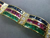 ESTATE WIDE 11.4CT DIAMOND & AAA MULTI GEM 18K YELLOW GOLD TENNIS BRACELET 25985