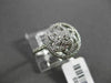 ESTATE WIDE .33CT DIAMOND 14KT WHITE GOLD OPEN FLORAL STAR COCKTAIL FUN RING