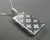 ANTIQUE LARGE .30CT DIAMOND 14KT WHITE GOLD 3D FLORAL PURSE BAG PENDANT #19086