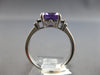 1.92CT DIAMOND & AAA AMETHYST 14K WHITE GOLD EMERALD CUT & ROUND ENGAGEMENT RING