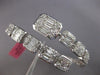 EXTRA LARGE 6.07CT DIAMOND 18KT WHITE GOLD ROUND & BAGUETTE 3D BANGLE BRACELET