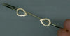 ESTATE .15CT DIAMOND 14KT YELLOW GOLD 3D DOUBLE LEAF FLEXIBLE BANGLE BRACELET