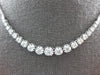 ESTATE 2.11CT DIAMOND 14KT WHITE GOLD ROUND GRADUATING BY THE YARD LOVE NECKLACE