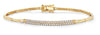 ESTATE .72CT DIAMOND 18KT YELLOW GOLD 3D CLASSIC 2 ROW DOUBLE BAR LINK BRACELET