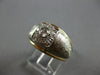 WIDE .36CT DIAMOND 14K 2 TONE GOLD 3D ROUND SQUARE MATTE & SHINY FUN RING #28029