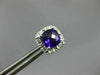 ESTATE 1.88CT DIAMOND & AAA AMETHYST 14KT WHITE GOLD SQUARE HALO STUD EARRINGS