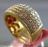 WIDE 1.31CT WHITE & PINK DIAMOND 18KT ROSE GOLD 3D MULTI ROW ANNIVERSARY RING