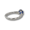 1.78CT DIAMOND & AAA SAPPHIRE 18KT WHITE GOLD 3D ROUND SOLITAIRE ENGAGEMENT RING