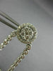 ESTATE LARGE 3.20CT DIAMOND 14K WHITE GOLD CIRCULAR DOUBLE HALO HANGING EARRINGS