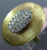 ESTATE LARGE .50CT DIAMOND 14KT TWO TONE GOLD 3D CLASSIC OVAL ITALIAN FUN RING