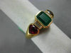ESTATE 2.48CT DIAMOND AAA RUBY & EMERALD 18KT YELLOW GOLD LOVE ANNIVERSARY RING