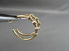 ESTATE .32CT ROUND DIAMOND 14KT YELLOW GOLD ETOILE BAMBOO HOOP EARRINGS