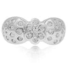 ESTATE .72CT DIAMOND 14KT WHITE GOLD 3D ETOILE MULTI HEXAGON FLOWER FUN RING