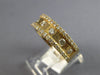 ESTATE .89CT DIAMOND 14KT YELLOW GOLD 3D ROUND ETOILE WEDDING ANNIVERSARY RING
