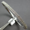 WIDE 3.73 CT DIAMOND 14KT WHITE GOLD 2 ROW ETERNITY CUFF TENNIS BANGLE BRACELET