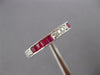 .96CT DIAMOND & AAA RUBY 14K WHITE GOLD ROUND & PRINCESS ANNIVERSARY RING #27357