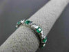 ESTATE 1.71CT DIAMOND & AAA COLOMBIAN EMERALD 14K WHITE GOLD ETERNITY RING 22293
