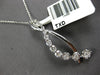 LARGE .50CT DIAMOND 14KT WHITE GOLD 3D CLASSIC JOURNEY INFINITY FLOATING PENDANT