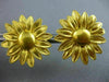 ANTIQUE 24K YELLOW GOLD 3D CLASSIC HANDCRAFTED FILIGREE FLOWER SUNBURST EARRINGS