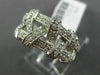 ESTATE WIDE .40CT ROUND DIAMOND 14KT WHITE GOLD 3D CRISS CROSS WOVEN FUN RING