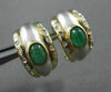 ESTATE .80CT DIAMOND & EMERALD 14KT YELLOW & WHITE GOLD CLIP ON EARRINGS #21748