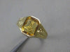 ESTATE ENGRAVED FREE MASON 14KT YELLOW GOLD FILIGREE MENS RING 11MM WIDE #21413