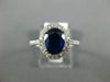 WIDE 1.90CT DIAMOND & AAA SAPPHIRE 14KT WHITE GOLD 3D OVAL HALO ENGAGEMENT RING