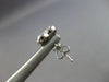 .18CT DIAMOND 14K WHITE GOLD CLUSTER HEART SHAPE FILIGREE MILGRAIN STUD EARRINGS