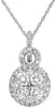 .70CT DIAMOND 14KT WHITE GOLD ROUND CLASSIC INVISIBLE CLUSTER CIRCULAR PENDANT