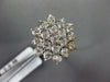 LARGE .48CT DIAMOND 14K WHITE GOLD 3D CLUSTER FLOWER STAR FILIGREE MILGRAIN RING