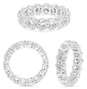 ESTATE 6.0CT DIAMOND PLATINUM 3D OVAL ETERNITY WEDDING BAND ANNIVERSARY RING