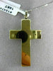 ESTATE EXTRA LARGE .35CT DIAMOND 14K WHITE & YELLOW GOLD 3D CROSS PENDANT #12474