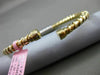 ESTATE 1.20CT DIAMOND 14KT WHITE & YELLOW GOLD 3D SWIRL FLEXIBLE BANGLE BRACELET