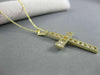 ESTATE LARGE 1.56CT DIAMOND 14KT YELLOW GOLD CHANNEL SET CROSS PENDANT #1610