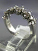 ESTATE .96CT ROUND DIAMOND 14K WHITE GOLD SEMI ETERNITY WEDDING ANNIVERSARY RING