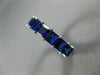 LARGE 6.24CT AAA PRINCESS SAPPHIRE 18KT WHITE GOLD 3D ETERNITY ANNIVERSARY RING