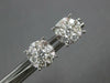 ESTATE .71CT DIAMOND 14KT WHITE GOLD 3D CLASSIC CLUSTER INVISIBLE STUD EARRINGS