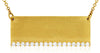 ESTATE .29CT DIAMOND 14KT YELLOW GOLD 3D CLASSIC BAR MATTE FINISH NECKLACE