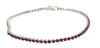 ESTATE 2.17CT AAA RUBY 18KT WHITE GOLD 3D CLASSIC THREE PRONG TENNIS BRACELET