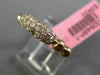 ESTATE .32CT PINK DIAMOND 18KT ROSE GOLD THREE ROW PAVE WEDDING ANNIVERSARY RING