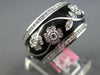 WIDE 1.23CT DIAMOND & BLACK ENAMEL 18K WHITE GOLD MULTI FLOWER ETERNITY FUN RING