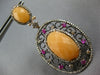 30.46CT MOCHA DIAMOND PINK SAPPHIRE & ORANGE AGATE 14K ROSE BLACK GOLD EARRINGS