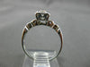 ANTIQUE .46CT OLD MINE DIAMOND 14KT W GOLD HEART FISHTAIL ENGAGEMENT RING #22078