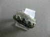 ESTATE .50CT BLACK & WHITE DIAMOND 14K WHITE GOLD 3D CLASSIC MULTI WAVE FUN RING