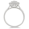 .30CT DIAMOND 14KT WHITE GOLD 3D CLASSIC CLUSTER SQUARE FILIGREE HALO FUN RING