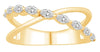 .47CT DIAMOND 14K YELLOW GOLD MARQUISE SHAPE 3D CRISS CROSS X INFINITY LOVE RING