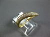 ESTATE .26CT DIAMOND 18KT YELLOW GOLD 3D TWO ROW PAVE CLASSIC WAVE FUN RING