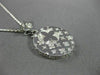 ANTIQUE 1.15CT DIAMOND 14K WHITE GOLD CROSS 3D CIRCULAR STAR BURST PENDANT 17742
