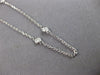ESTATE .50CT DIAMOND 14KT WHITE GOLD CLASSIC ROUND BY THE YARD 18" LOVE NECKLACE