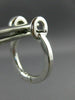ANTIQUE .80CT DIAMOND 14KT WHITE GOLD CIRCULAR HALO HOOP HUGGIE EARRINGS #15706